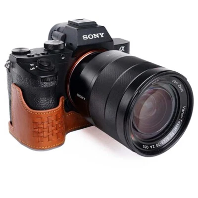 Handmade Genuine Leather Camera Cover Half Case Bag For Sony A7ii A7Rii A7R2 - Image 1 of 4