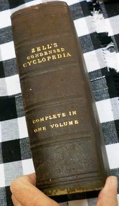 Seltene antike 1878 ZELL'S Kondensierte Zyklopädie komplett in einem Band Top Zustand - Bild 1 von 9