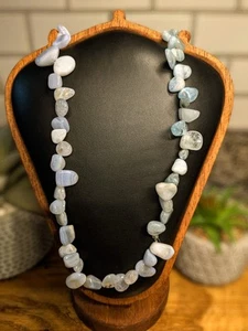 Vintage Aquamarin Rohstein Halskette - Bild 1 von 3