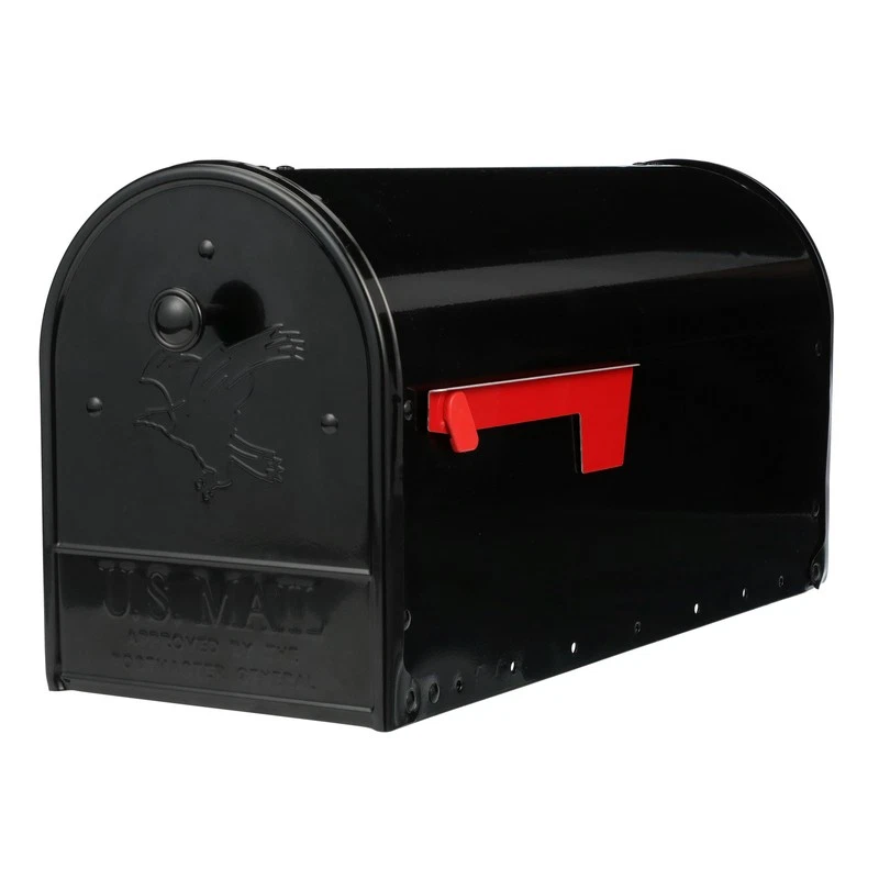 Gibraltar Mailboxes OM160B01 Black Outback Post Mounted Double Door Mailbox - Image 1 of 1