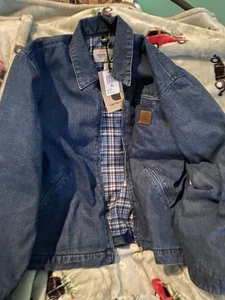 Carhartt Work In Progress denim Detroit jacket XL - Picture 1 of 7