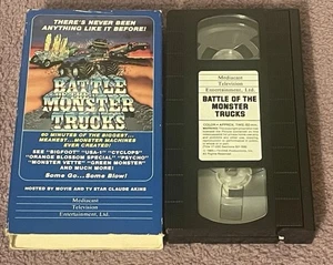 BATTLE OF THE MONSTER TRUCKS (VHS, 1985) Bigfoot, Cyclops - Some Go, Some Blow! - Picture 1 of 5