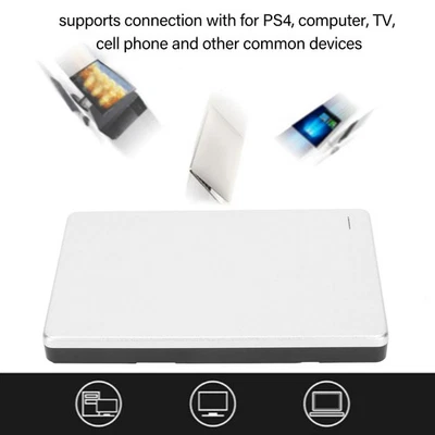 2.5in External Hard Drive Portable USB3.0 5Gbps High Speed Ultra Slim Metal - Image 1 of 4