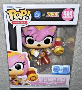 FUNKO POP SONIC THE HEDGEHOG AMY AS WONDER WOMAN **NEUHEIT** - Bild 1 von 10