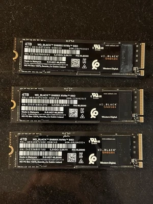 3x Western Digital WD_BLACK SN850X 4TB NVMe Internal SSD (WDS400T2X0E) - Image 1 of 3
