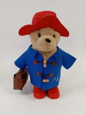 PADDINGTON BEAR Plush Toy 2015 with Red Hat Blue Coat and Suitcase - USED W/ TAG - Image 1 of 4