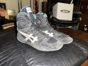 Asics Reflex Tiger JL603 Mens Size 10 Black White Green Vintage Wrestling Shoes - Picture 1 of 9