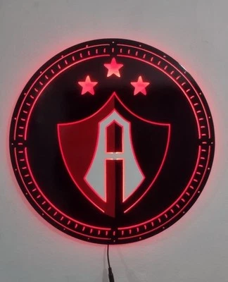 FC Club Atlas - Letrero de pared LED/decoración de barra Foto 1 de 4