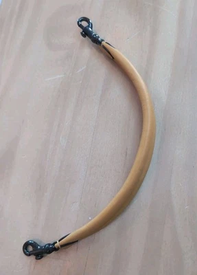 Correa de repuesto de cuero Coach, amarillo mostaza, herrajes negros de longitud corta  Foto 1 de 4