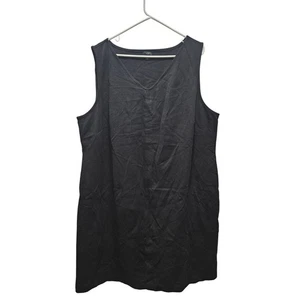 TALBOTS Plus Size Women Black Rayon Sheath Career Casual Minimalist Dress 24W - Picture 1 of 6