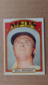 1972 Topps BILL SUDAKIS Card #722 NEW YORK METS - Picture 1 of 2