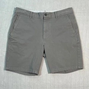 Bonobos Mens Slim Shorts Sz 31 Gray 7" Inseam Cotton Chino Button Flat Pockets - Picture 1 of 9