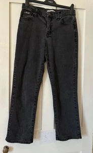Lee Dark Grey Stretch Denim Relaxed Waist Straight Leg Jeans UK8 Short L27.5" - Picture 1 of 8