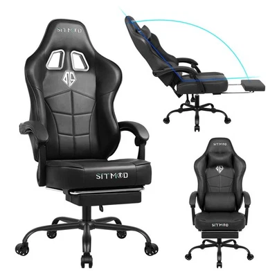 Gaming Chair with Footrest- Ergonomic Gaming Chairs for AdultsBig and Tall Chair - Image 1 of 4