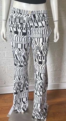 Pantalone svasato vintage Miu Miu taglia 41 42? Y2K Modello Geometrico Nero Bianco 2001