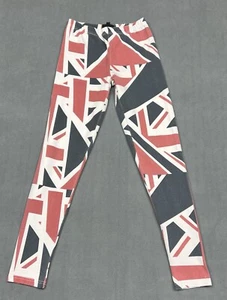 Womens Size 6 Union Jack England UK Print Leggings Pants, Stretchy - Picture 1 of 8