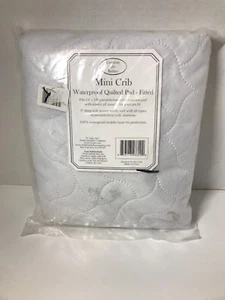 WATERPROOF FITTED MATTRESS COVER Baby Crib Bedding Pad Protective White Covering - Picture 1 of 2