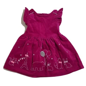 Gymboree 6-12 month Dress Pink Paris Silver Embroidery Animals with Diaper Cover - Picture 1 of 11