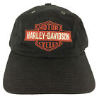 Vtg Harley Davidson USA Cap Shield Bar Motorcycles Spell Out Logo Baseball Hat