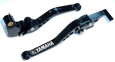 YAMAHA XSR900 ABS 2016-2021 SHORT ALL BLACK BRAKE AND CLUTCH LEVERS ENGRAVED Foto 1 de 4