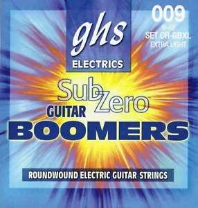 GHS CR-GBXL Sub-Zero Boomers electric guitar strings, Extra Light .009-.042 - Picture 1 of 1