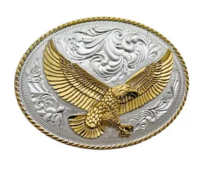 Hebilla de cinturón de presa de águila nueva para hombres y mujeres moda occidental vaquero vaquera rodeo metal - Imagen 1 de 9