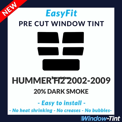 Easyfit Static Vor Cut Fenster Getönt für Hummer H2 2002-2009 - 20% Dunkel - Bild 1 von 3
