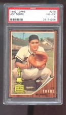 1962 Topps #218 Joe Torre ROOKIE RC PSA 4 Graded Baseball Card MLB Braves