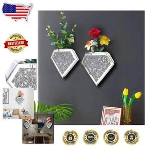 Juego de 2 jarrones jardineros geométricos espejados - Ideal para flores artificiales - Imagen 1 de 9
