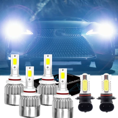 Kit de lâmpadas de neblina para faróis de LED Toyota Sienna 2007-2009 6x combo 9005 9006 - Imagem 1 de 4