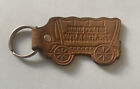 Here Comes Wrangler Stagecoach Vintage Leather Keychain Key Ring Jeans Levis