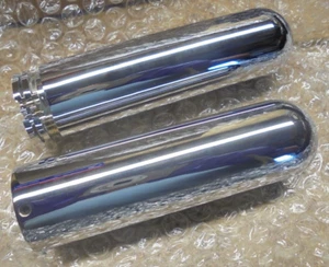 Chrome Polished Silver New Fat Bar Grips Handlebar Handle Fat Bar F/1.50" 1.50"  - Foto 1 di 2