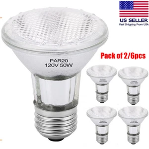 2/6 Pack PAR20 Flood Bulbs LED 39W 50W E26 Medium Base 2800K Warm White Dimmable - Picture 1 of 16
