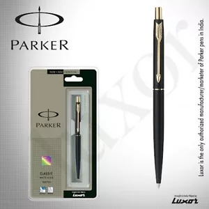 NEU PARKER KLASSISCH MATTSCHWARZ GOLD VERKLEIDUNG KUGELSTIFT MIT NIEDRIGSTEN VERSANDKOSTEN - Bild 1 von 1