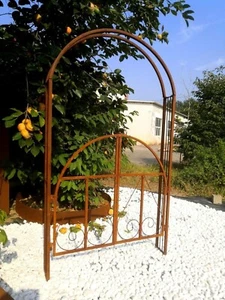 Edelrost Rosenbogen Rost Rosenhilfe Garten Rost Rankhilfe 031346 H220*120*20cm* - Bild 1 von 7
