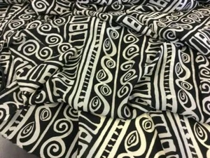 New Georgette Crepe Classic Greek Print Fabric 44''113cm Dress Cloth Blouse Sew - Picture 1 of 7