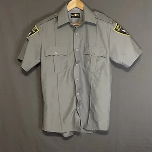 Marriot Hotel Loss Prevention Security Button Short Sleeve Gray Uniform Shirt - Picture 1 of 8