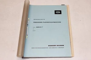 Betriebsanleitung - Flachschleifmaschine Schleifmaschine - BLOHM - SIMPLEX 5 - Bild 1 von 4