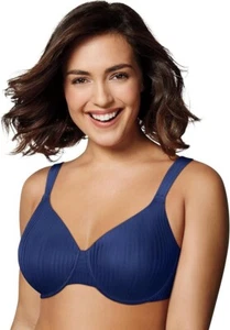 Playtex Secrets X6702 Womens Perfectly Smooth Underwire Bra, Blue Stripe, 36DD - Picture 1 of 4
