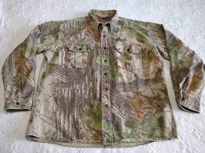 Walls Realtree Camo Shirt Shacket Men's XL* Long Sleeve Twill Hunting GUC - Image 1 of 4