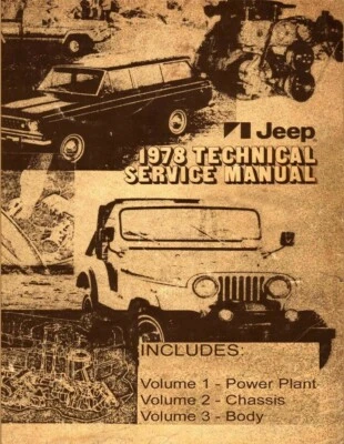 Jeep CJ Cherokee Wagoneer 1978 camión taller manual de reparación libro guía OEM Foto 1 de 4
