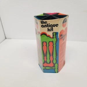 Vintage 1970s Flecto Antique Paint Kit, Display Only, Colorful Packaging, NOS - Picture 1 of 8