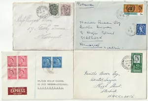1884/1966 x 4 THORNTON & BRADFORD YORKSHIRE COPERTINE STORIA POSTALE 1 ESPRESSO - Foto 1 di 2
