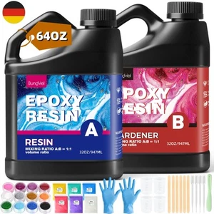 Hochglanz Transparent Epoxidharz Set  DIY Resin Set Epoxy Gießharz Glasklar - Bild 1 von 25