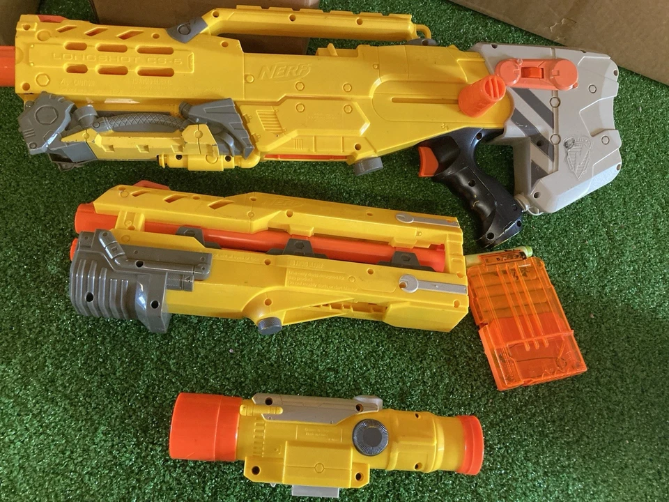 Tested ! Nerf *Longshot CS-6* N-Strike Dart Gun Clip Bump Stock Barrel Extension - Image 1 of 1