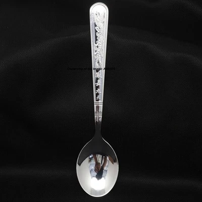 Pure 999 Fine Silver Soup Spoon Flatware Phoenix Handle Dinner Spoon 5.31inch L - Image 1 of 4