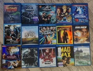 ⭐ Movie Blu Ray LOT 17 Sci-Fi  Fantasy & Action Kong Mad Max Star Wars Narnia + - Picture 1 of 8
