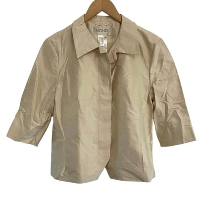 Chaqueta Blazer de Seda Escada Mondi Para Mujer Talla 40 Carrera Oficina Dinero Antiguo Neutro  Foto 1 de 4