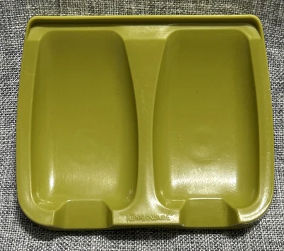 Vintage Retro Tupperware Avocado Green Double Spoon Rest 1226-1 - Image 1 of 4