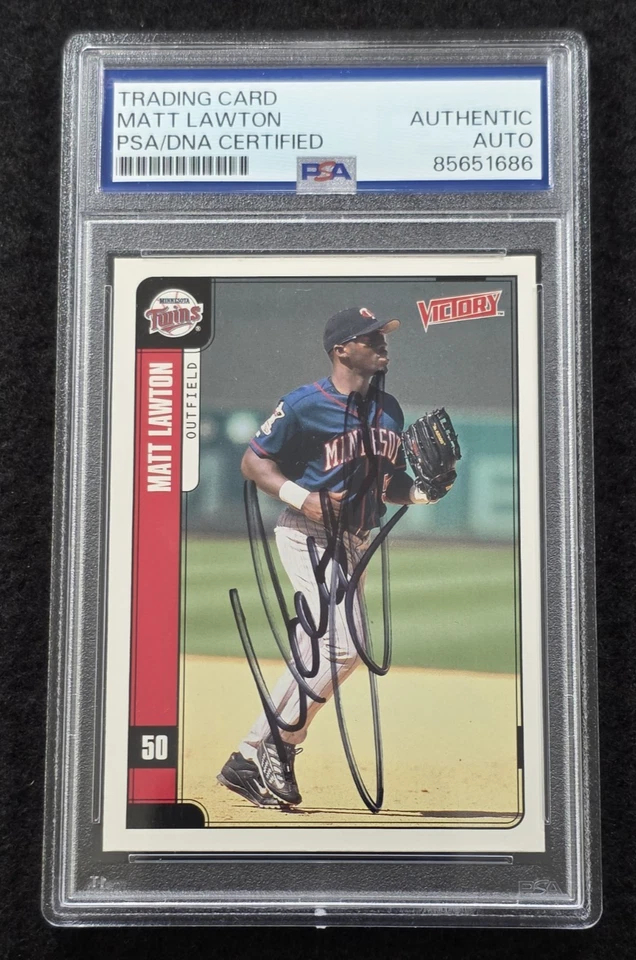 2001 MATT LAWTON Signed Upper Deck Baseball Card-MINNESOTA TWINS-PSA - Image 1 of 4